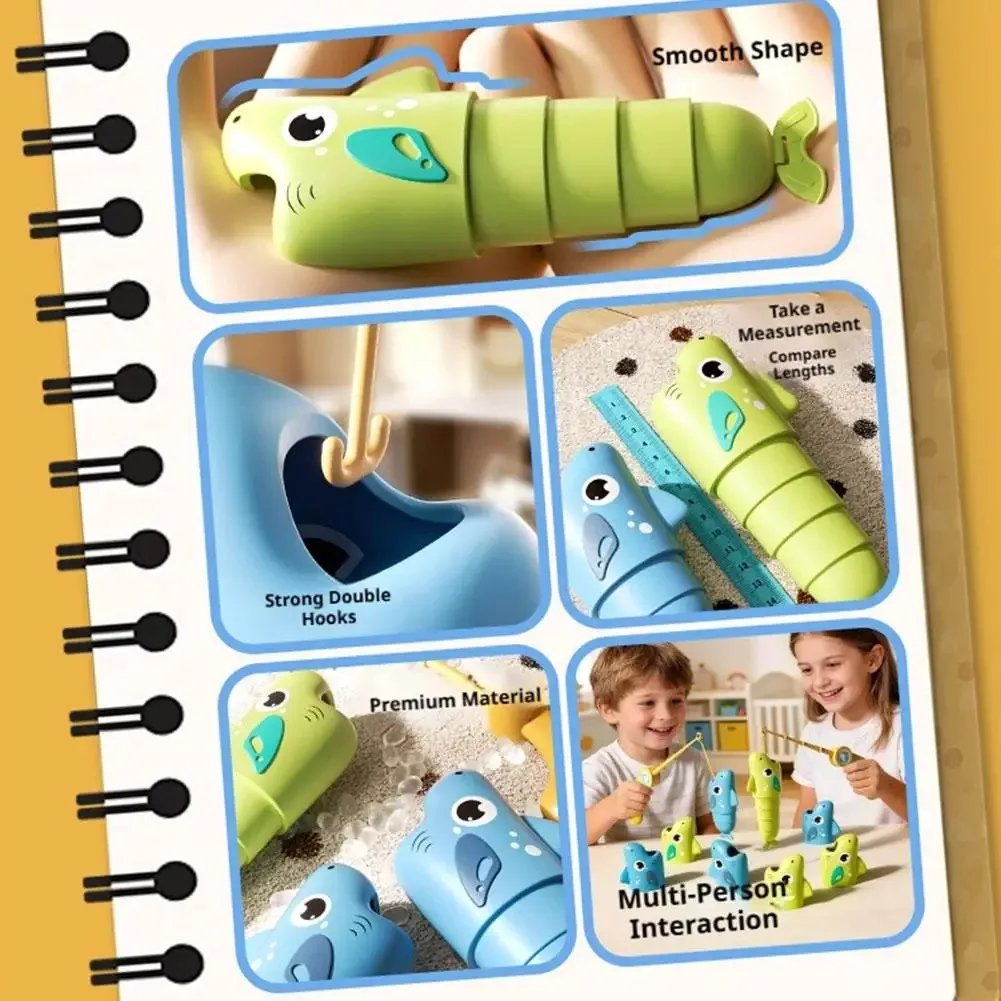 낚시 배틀 게임 어린이용 접이식 낚싯대 테이블탑 시뮬레이션 물고기 잡기 마스터 가족 파티 인터랙티브 장난감