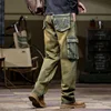 Autumn and winter new styles Men's outdoor multi-pocket cargo jeans Straight loose casual stretch fashion jeans for men 1