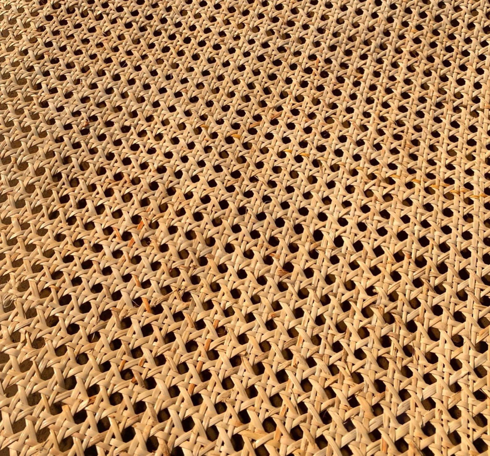 Natural Rattan Cane Webbing Roll 55/60/65/70cm Width Large Size Rattan Roll, Caning Material Rattan fabric for Caning Projects