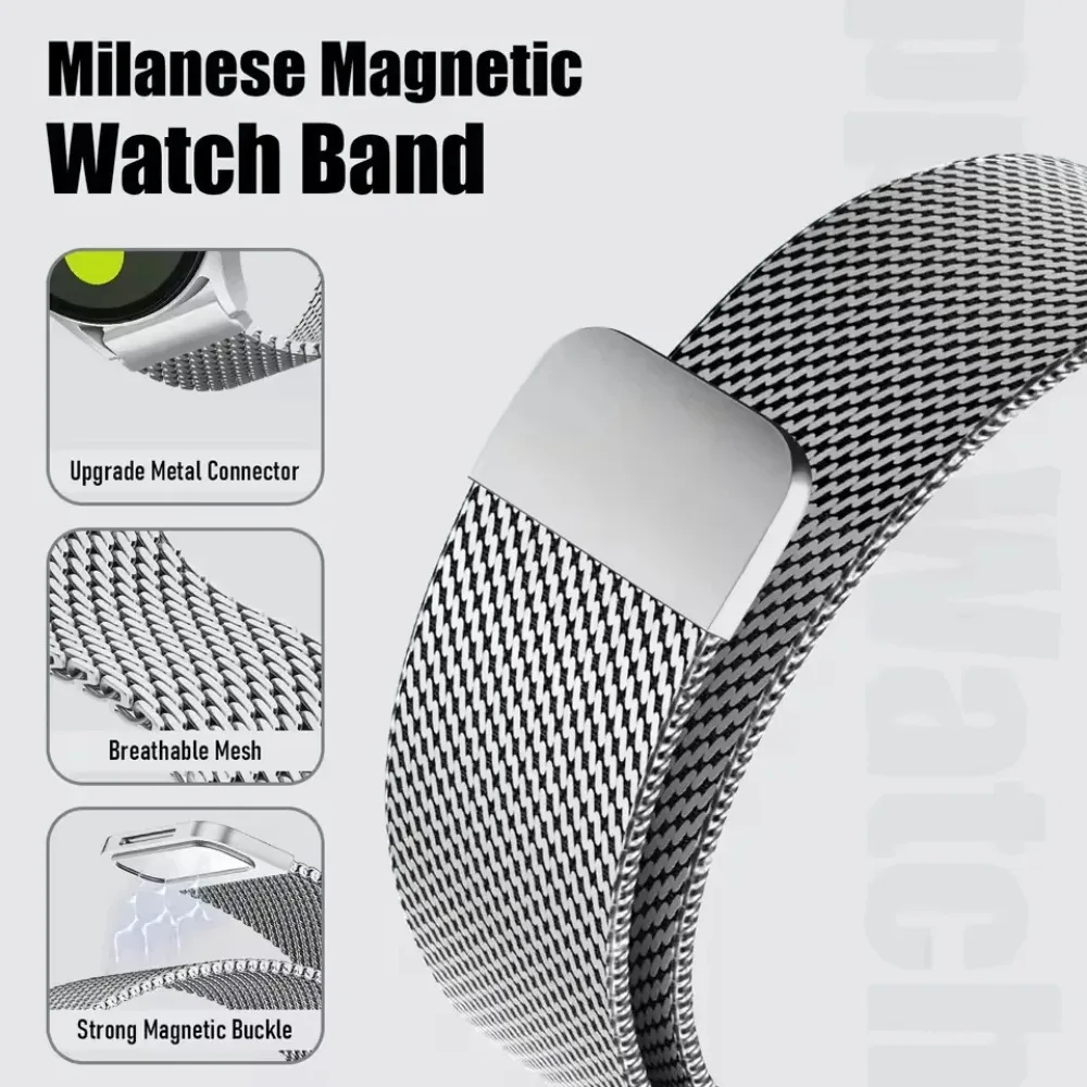 Elegant Steel Mesh Milanese Strap - Premium Metal Band