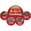 4-in-1 Indoor Grill & Electric Griddle Combo with Bacon Cooker,Opens Flat to Double Cooking Surface,Removable Nonstick Plates 2