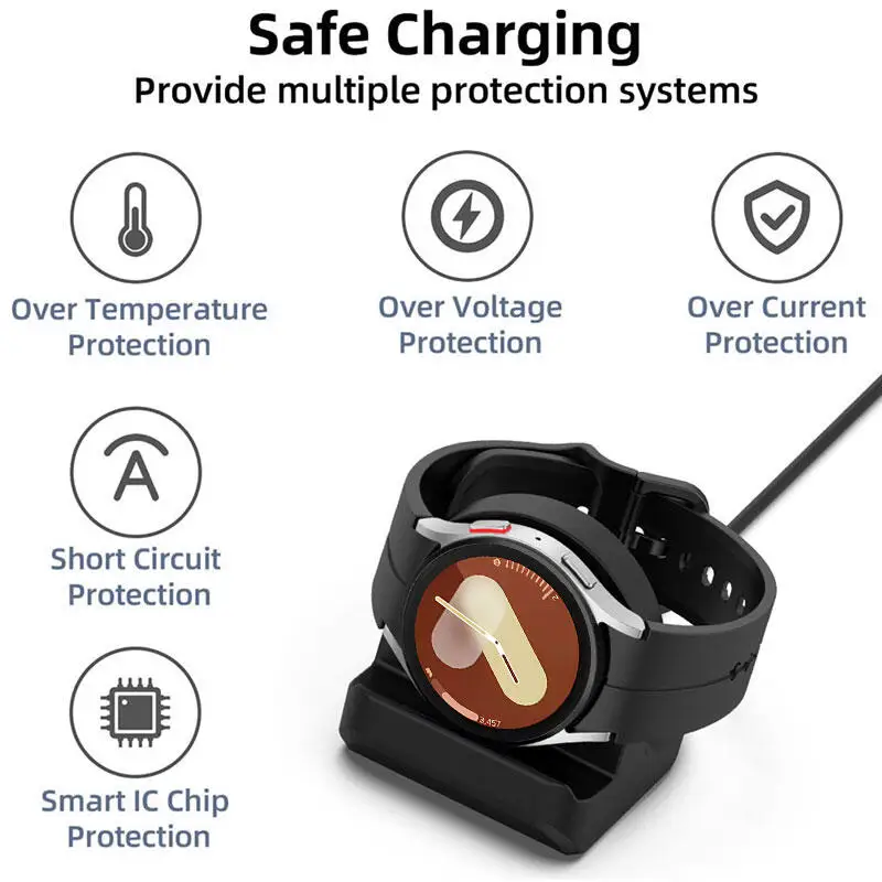 Silikon-Ladestation für Samsung Galaxy Watch Ultra 2025, 47 mm, Ladeständer, Galaxy Watch 8 Classic/8/7/6/5/5Pro 45 46 mm – Detail 3