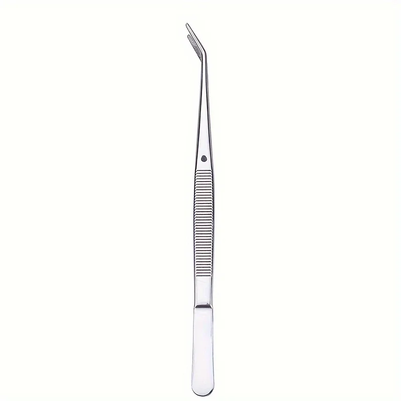 1pcs / 2pcs Stainless Steel Multi-Purpose Tweezers - Perfect For Nail Art, Dental Crystals & Cotton Picking 6