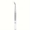 1pcs / 2pcs Stainless Steel Multi-Purpose Tweezers - Perfect For Nail Art, Dental Crystals & Cotton Picking 6