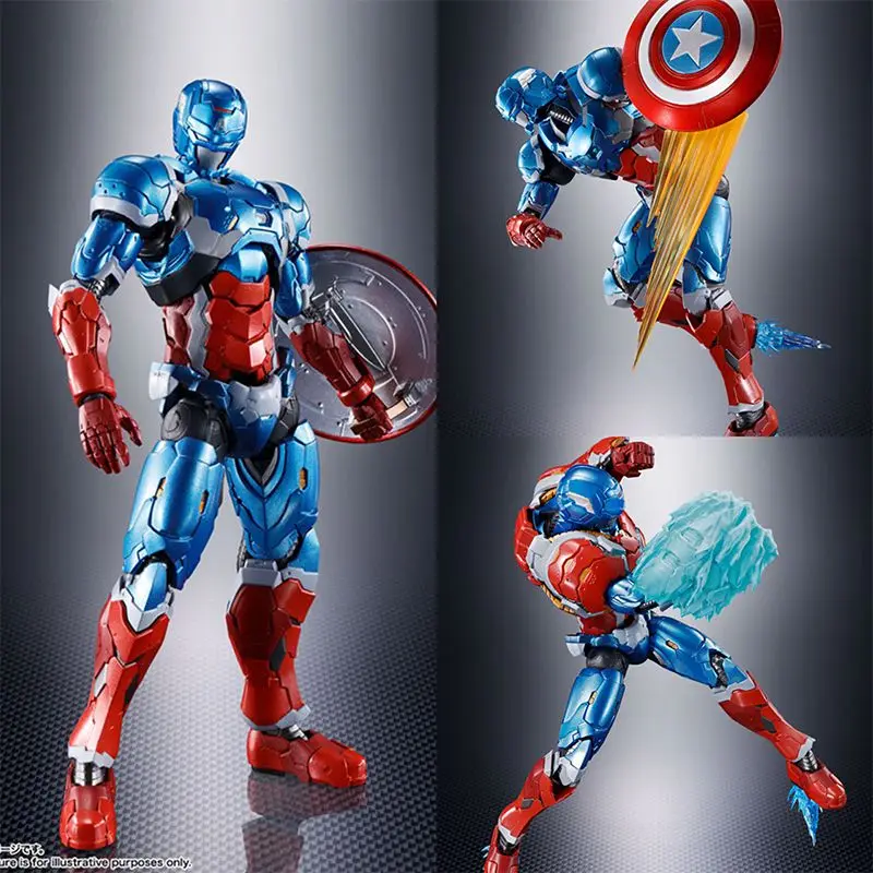 

Original S.H.Figuarts Captain America TECH-ON AVENGERS In Stock Anime Action Collection Figures Model Toys