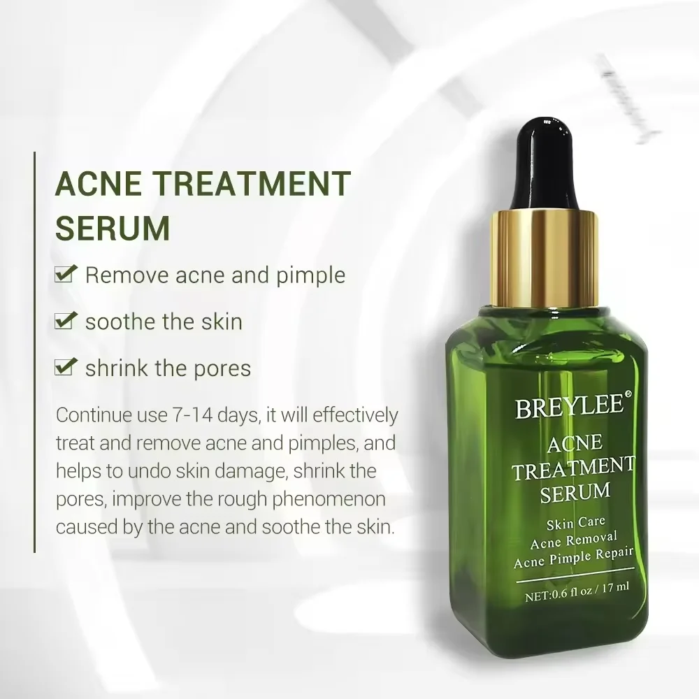 BREYLEE Acne Treatment Serum Facial Essence Liquid Shrink Pores   Acne Removal Repair Serum17ml 4