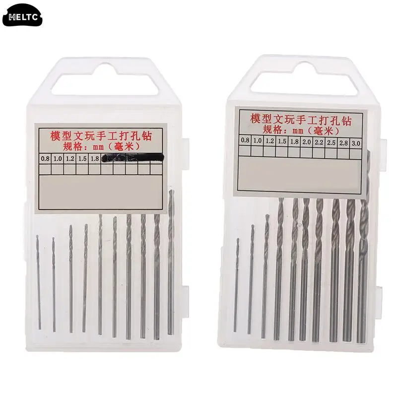 10Pcs/Box Mini Drill HSS Bit 0.8mm-3.0mm Straight Shank PCB Twist Drill Bits Set drill bit set drill bits drill bit