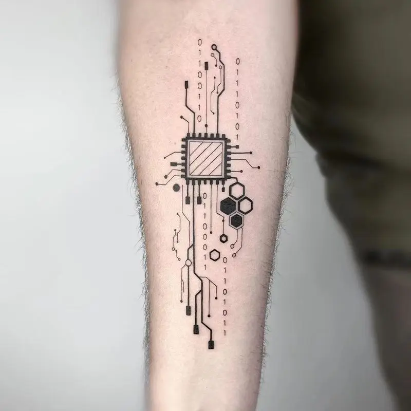 

Индивидуальные водонепроницаемые креативные наклейки на руку с цветочным рисунком и молекулярной структурой для татуировок, искусство, тату на Хэллоуин