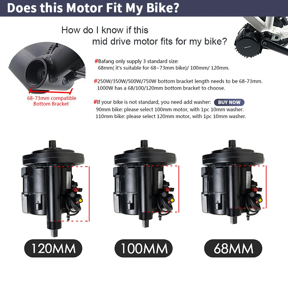 Description Picture 2 of itemBafang 1000W 48V 52V BBSHD BBS03 Mid Drive Ebike Motor Kit 68MM 100MM 120MM Engine Electric Bike Conversion Kit with Battery