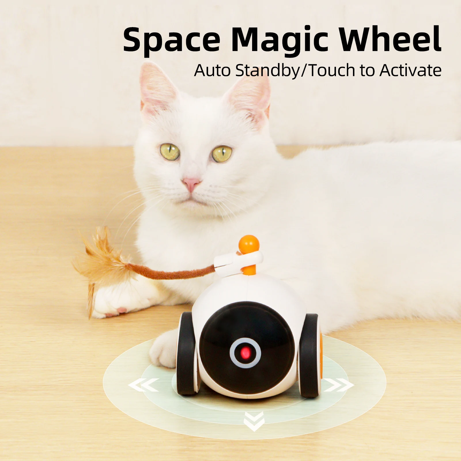 TANU 360° Rotating Feather Cat Toy
