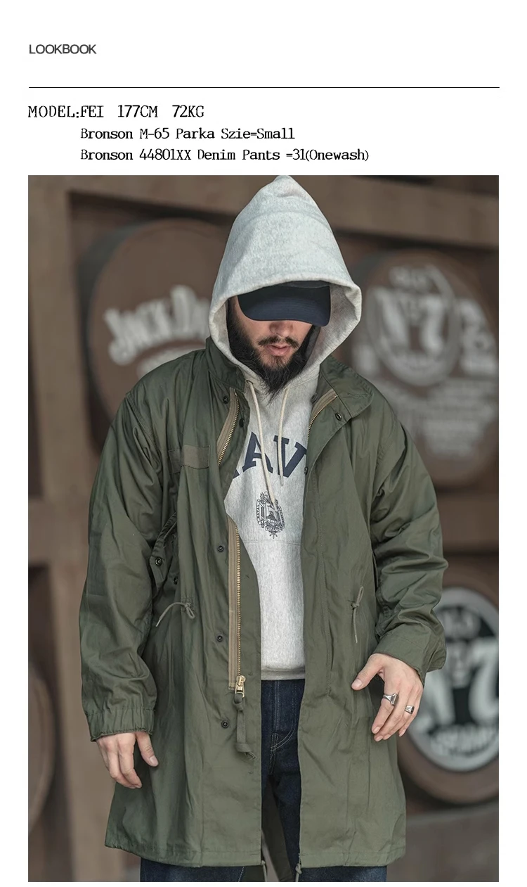 Мужская водонепроницаемая parka Bronson из хлопка | AliExpress