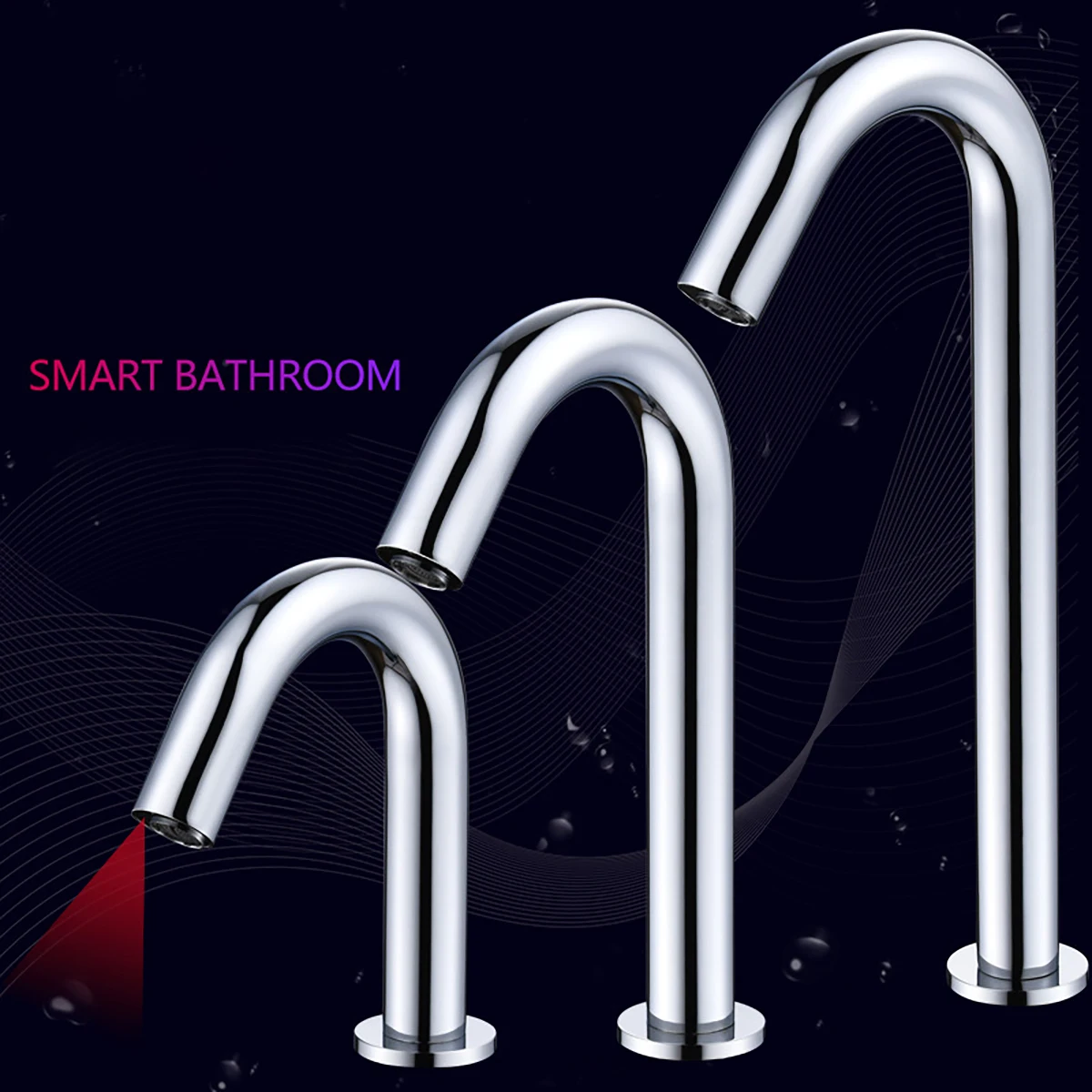 Fully automatic hot and cold sensing faucet, 304 stainless steel bend, washbasin faucet, bathroom faucet, bathroom accessories