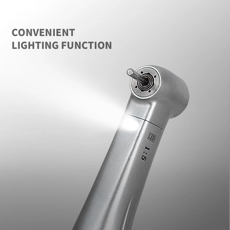 Contre-Angle Dentaire à Fibre Optique LED - Multiplicateur 1:5 - Vitesse 200 000 Tr/min - Compatible NSK