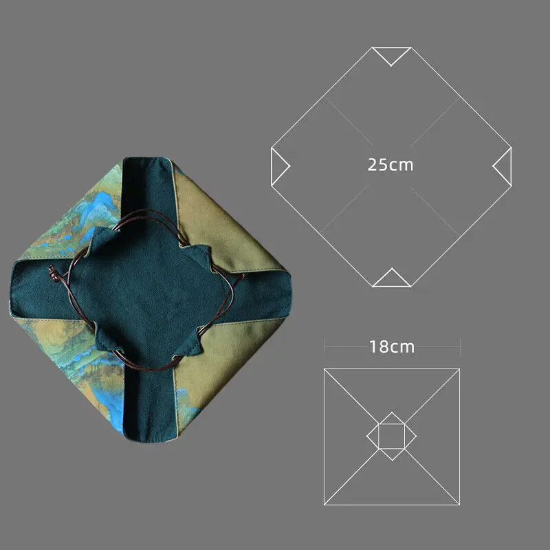 Description Picture 6 of itemChinese Teapot Teacup Storage Pouch Portable Outdoor Travel Package Cloth Bag Canisters Gaiwan Package Tea Set Cozy Cozies
