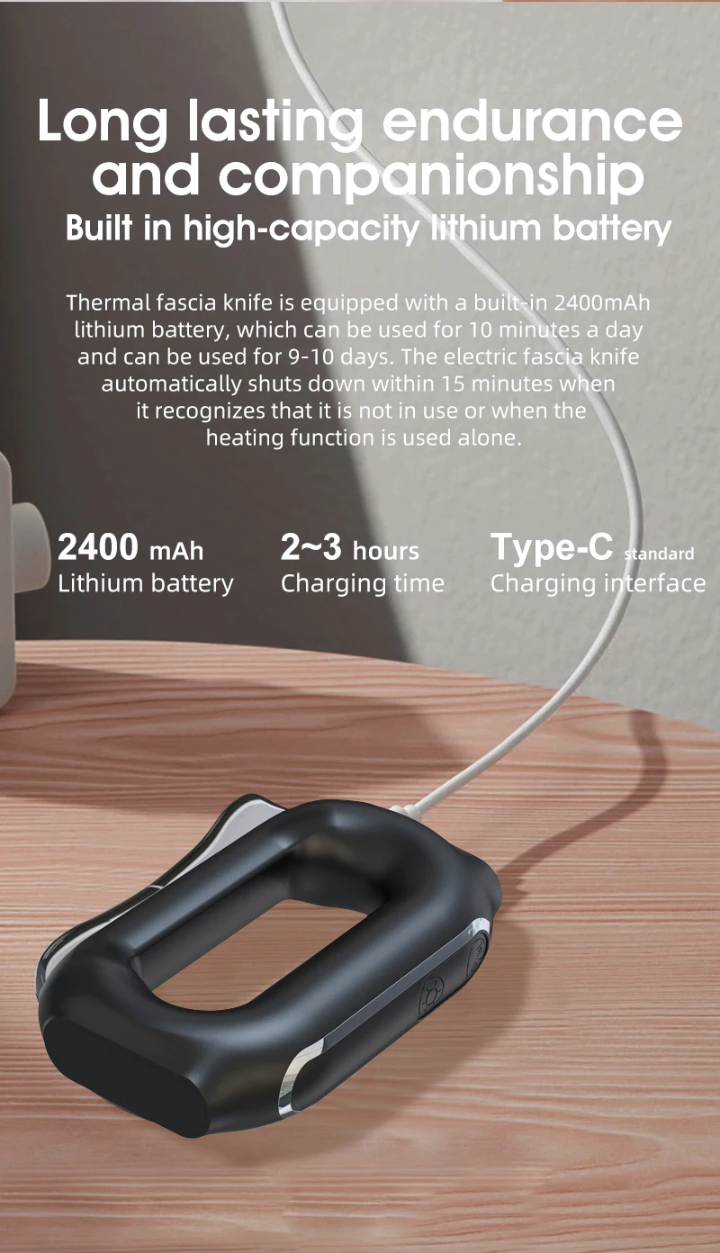 Electric Heating Fascia Massager Body Scraping Microcurrent Vibration Muscle Relaxation Body Lifting Guasha Massage Knife