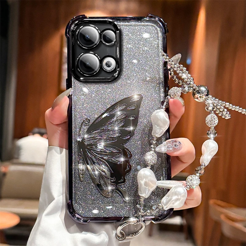 Elegant Shockproof Glitter Bracelet Case with Laser Plating Design