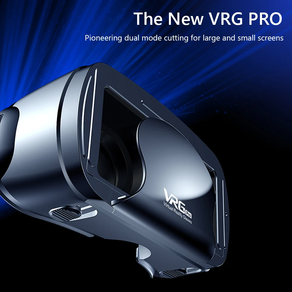 VRGPro+ 3D Blu-ray VR Headset Smart Glasses Helmet for Smartphones Cell Phone Mobile 5-7 Inch Lenses Binoculars with Controllers
