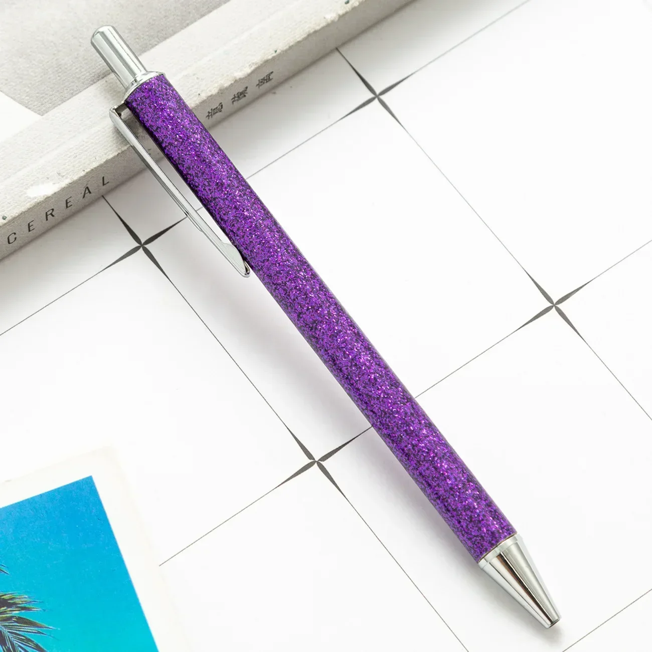 Rose Gold Glitter Ballpoint Pen - Elegant Stationery & Promotional Gift