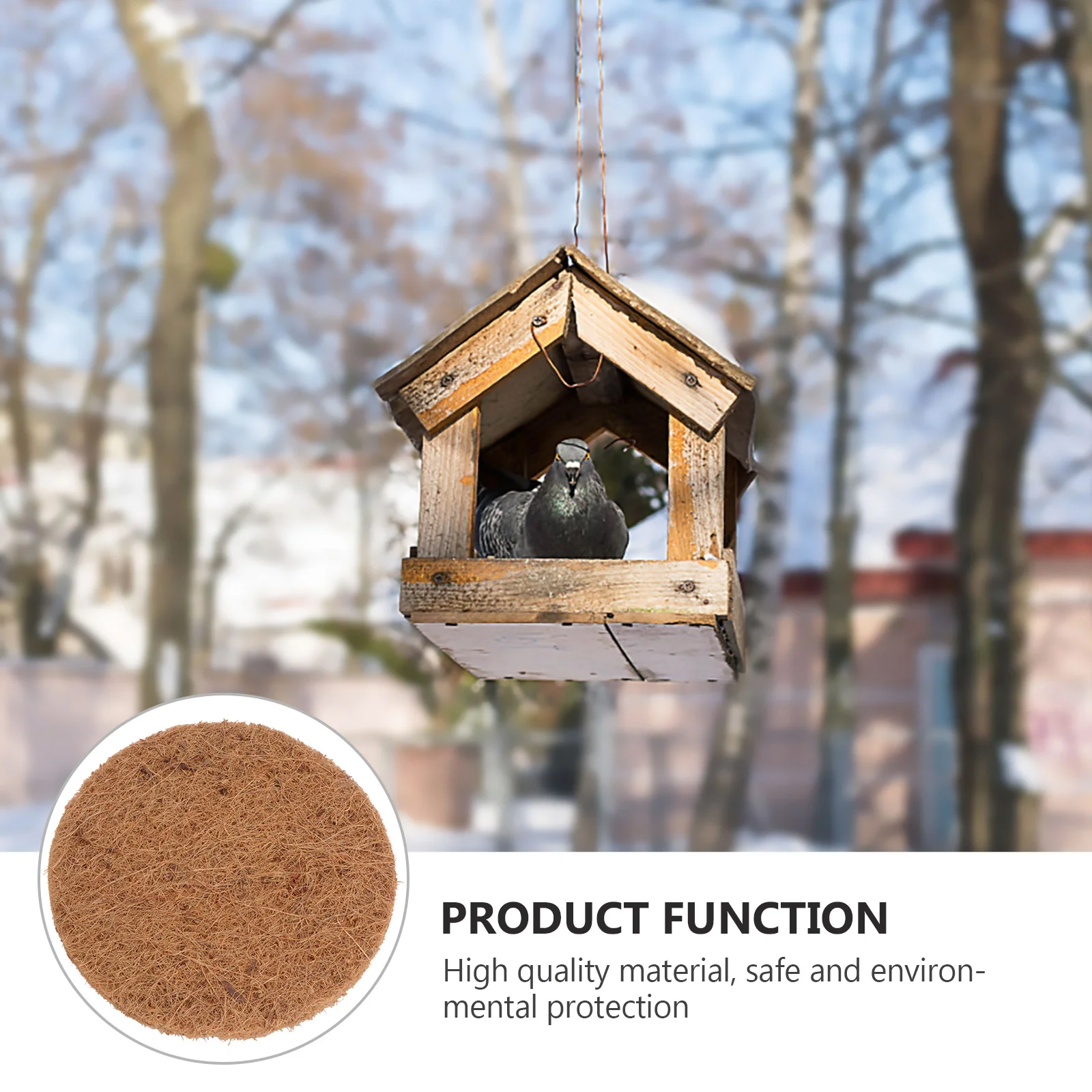 Pigeon Pet Supplies Nest Pad Dove Nesting Mat Breeding Bird Cage Pet Supplies Coconut Fiber Egg Pad Accessories bird cage accessories bird nest 10Pcs