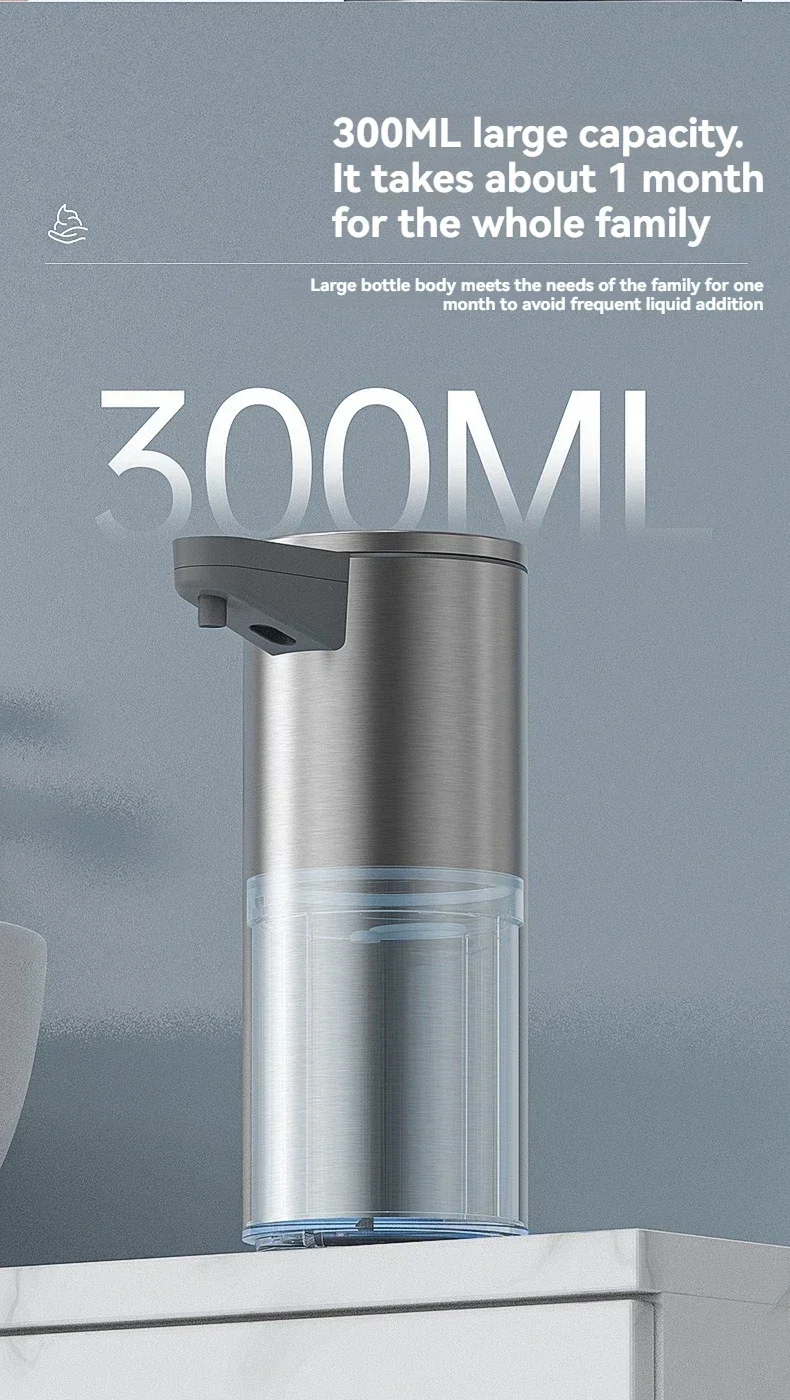 Intelligent automatic sensing stainless steel soap dispenser for washing mobile phones, contactless for home kitchen wall mounte