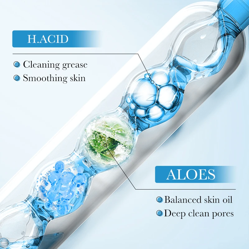 SAODER Hyaluronic Acid Wash Foam Facial Cleansing Mossee Anti Wrinkles Moisturizing Brightening Skin Care Products