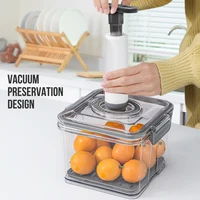 Boîte de conservation sous vide boîte de rangement alimentaire scellée manuellement boîte de rangement en plastique transparent maison réfrigérateur stockage cuisine Seal Tank 2