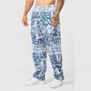 American Retro Thin Pants Men's Summer Breathable Quick Drying Loose Sports Pants Fitness Casual Digital Printed Pants 3
