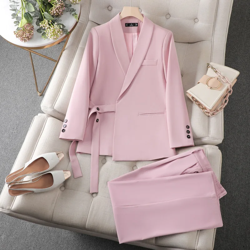 2023-woman-blazer-jacket-long-pants-trousers-women-set-pink-suits-office-korean-two-piece-elegant-office-sets-new-fashion