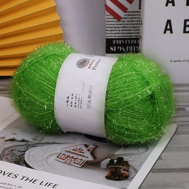 100M/Roll 50g Luxury Acrylic Yarn Hand Knitting Glass Silk Yarn Thread Hand Woven DIY Clothing Handmade Hat Bag Scarf