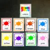 Montessori Baby Learning Card Color Cognition Cartoon English Flash Cards for Children Kids Funny Memory Exercise Game 1