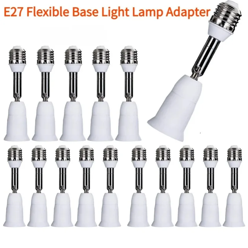 LED Light Bulb E27 Socket Flexible Extension Adapter Converter Wall Base Holder Screw Extension Cord for Lamp Holder