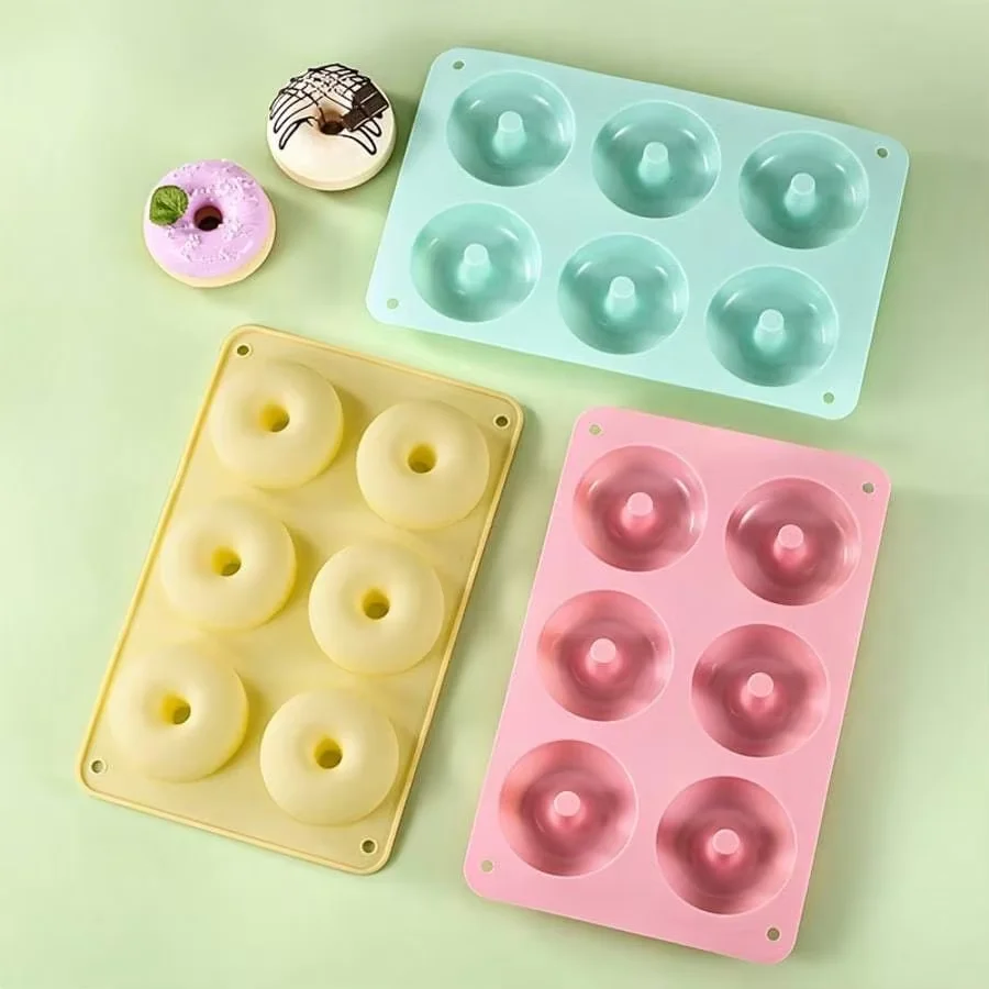 Silicone High-Temperature Resistant Round Baking Mold for Donuts, Cakes, and Pastries