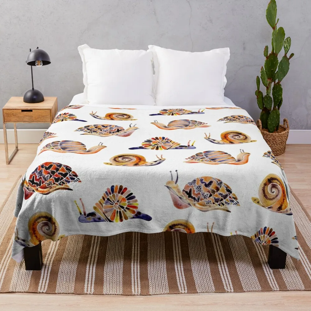 

Snail Collection Throw Blanket Decorative Throw Camping Blankets