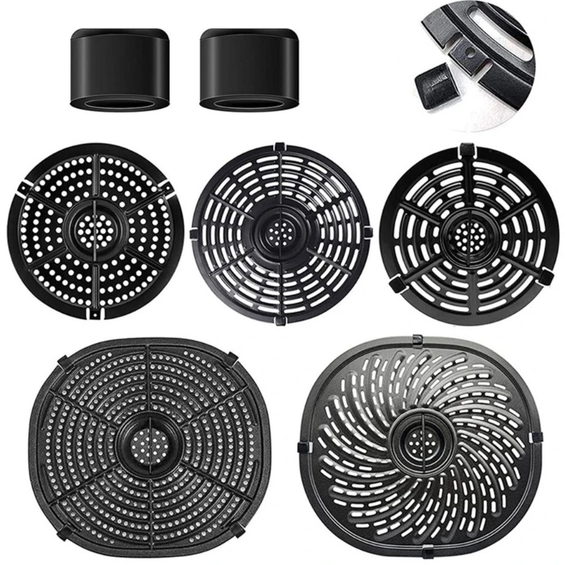 Kitchen Non-slip Scratch-resistant Silicone Tabs Rubber Tip Compatible for Air Fryer Grill Plate Bumper-Protective Feet N0PF air fryer
