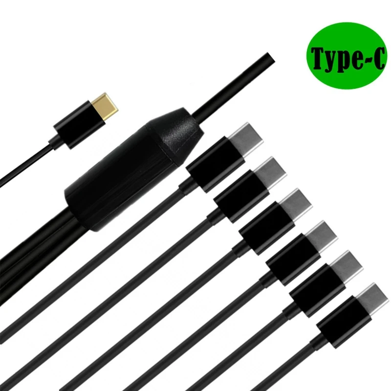 Versatile USB-C to USB-C Charging Cable with Splitter Adapter - Portable and Multi-Length Options