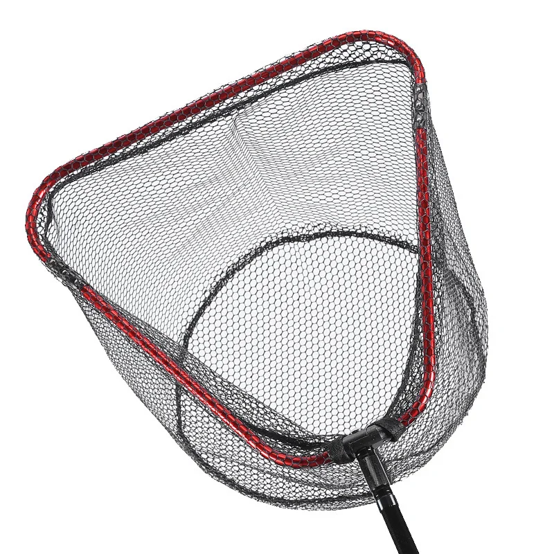 Folding Fishing Net Head Triangle Nylon Landing Net Head Aluminum