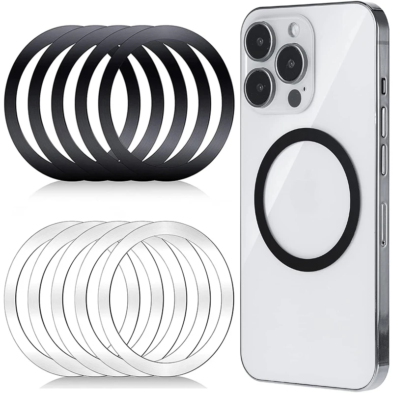 5PCS Magnetic Plate Ring for Magsafe for iPhone XR Universal Metal Sticker Wireless Charger Sheet Car Magnetic Holder Stand Plat
