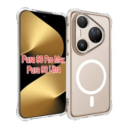Huawei Pura 90 Pro Max Air Cushion Shockproof Silicone Back Cover for HUAWEI Pura 90 Pro Max (For Magsafe Case)