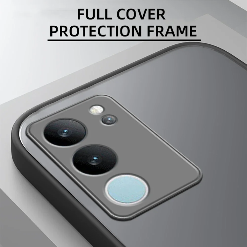 Vivov29 Matte Translucent Shockproof Bumper Case