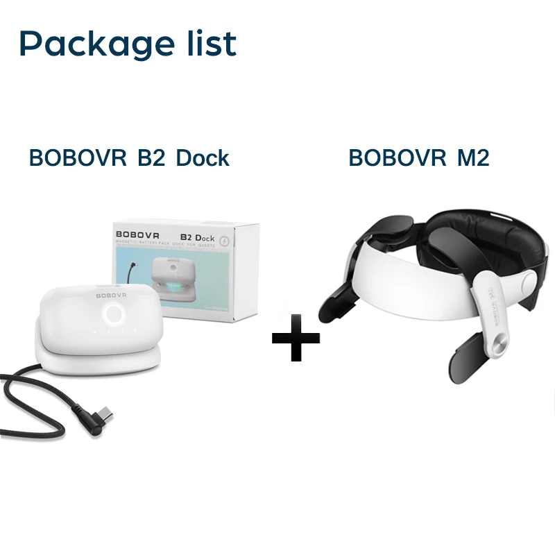 BOBOVR B2 Dock Battery Pack for Oculus Quest 2 VR Power Banck 5200mAh Enhanced 3 hrs Playtime Compatible with Elite Head Strap 