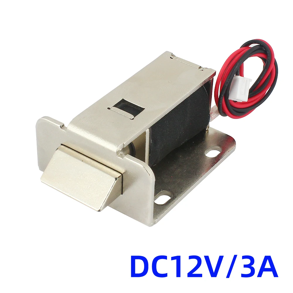 מנעול אלקטרומגנטי DC12V24V, מנעול חשמלי מעובה לנעילת דלתות, בקרת גישה לנעילה חשמלית, התנגדות לכוח מושך של 150 קילוגרם