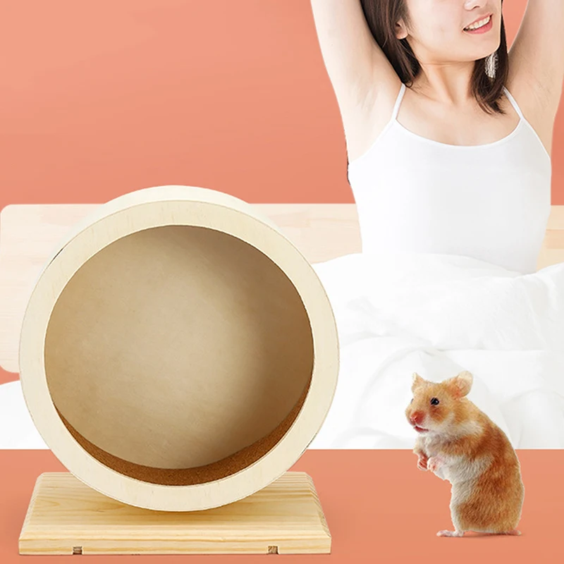Small Pet Wooden Running Wheel 2