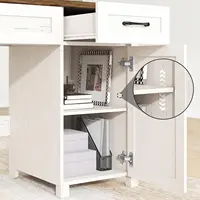 Farmhouse 47" Executive Desk, Computer Desks with Drawers and Cabinet, Workstation Computer Desks for Study and, Customized 5