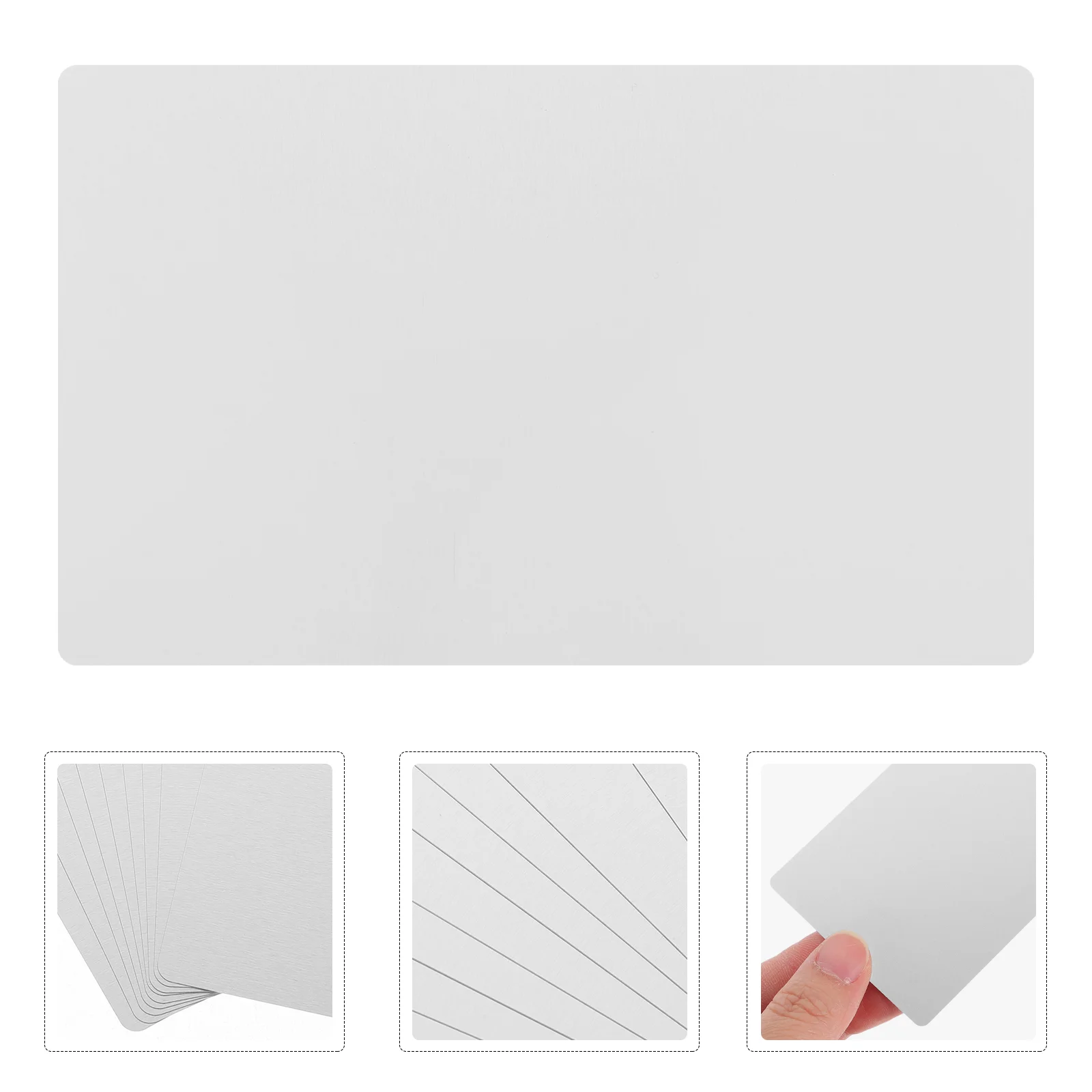 

100 Pcs Metal Blank Business Card Aluminum Cards Marking Sublimation Blanks Engraving Products