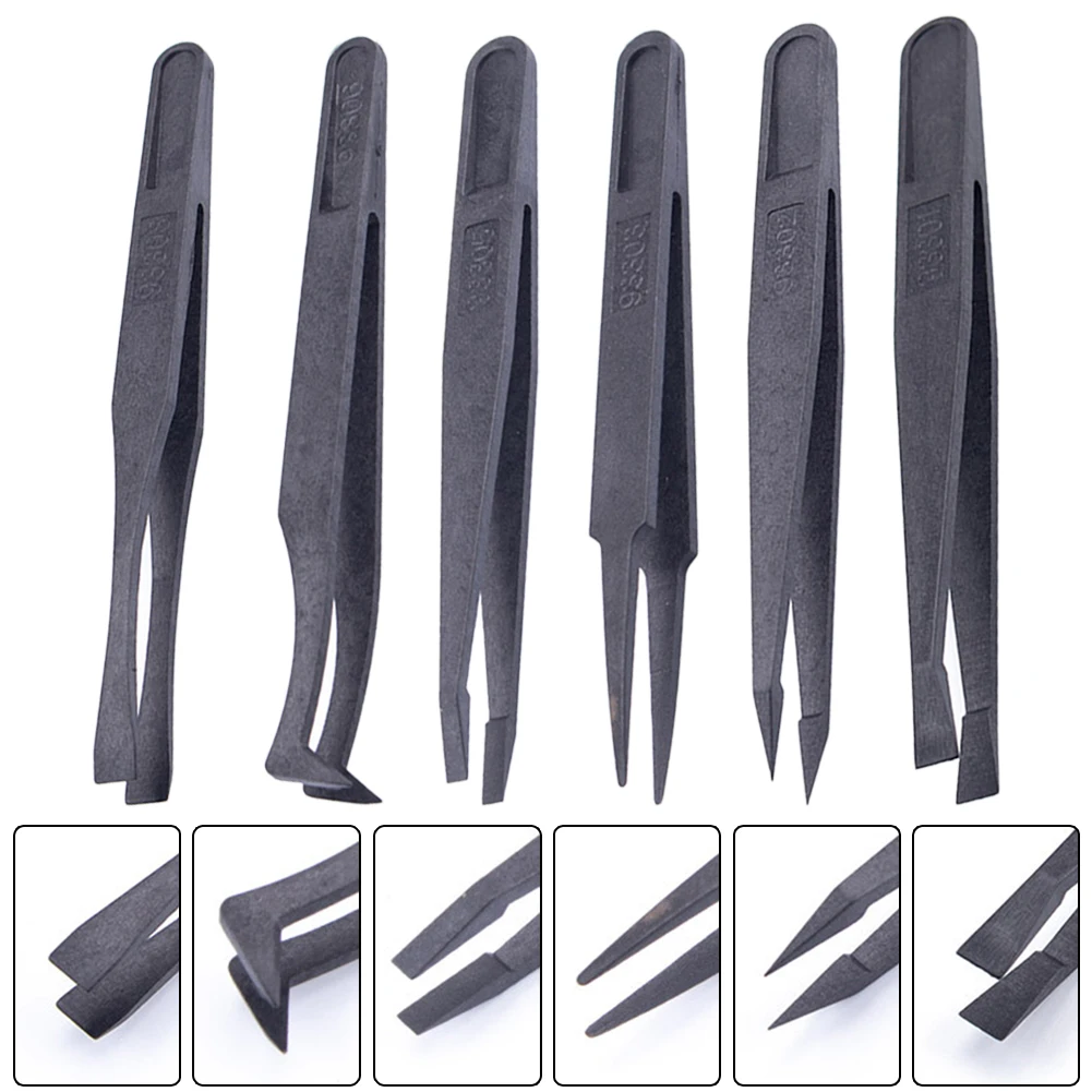 

1pc Anti-static Plastic Tweezers Hard Plastic Tweezers Electronic Component Picker Multi-purpose Industrial Tweezers