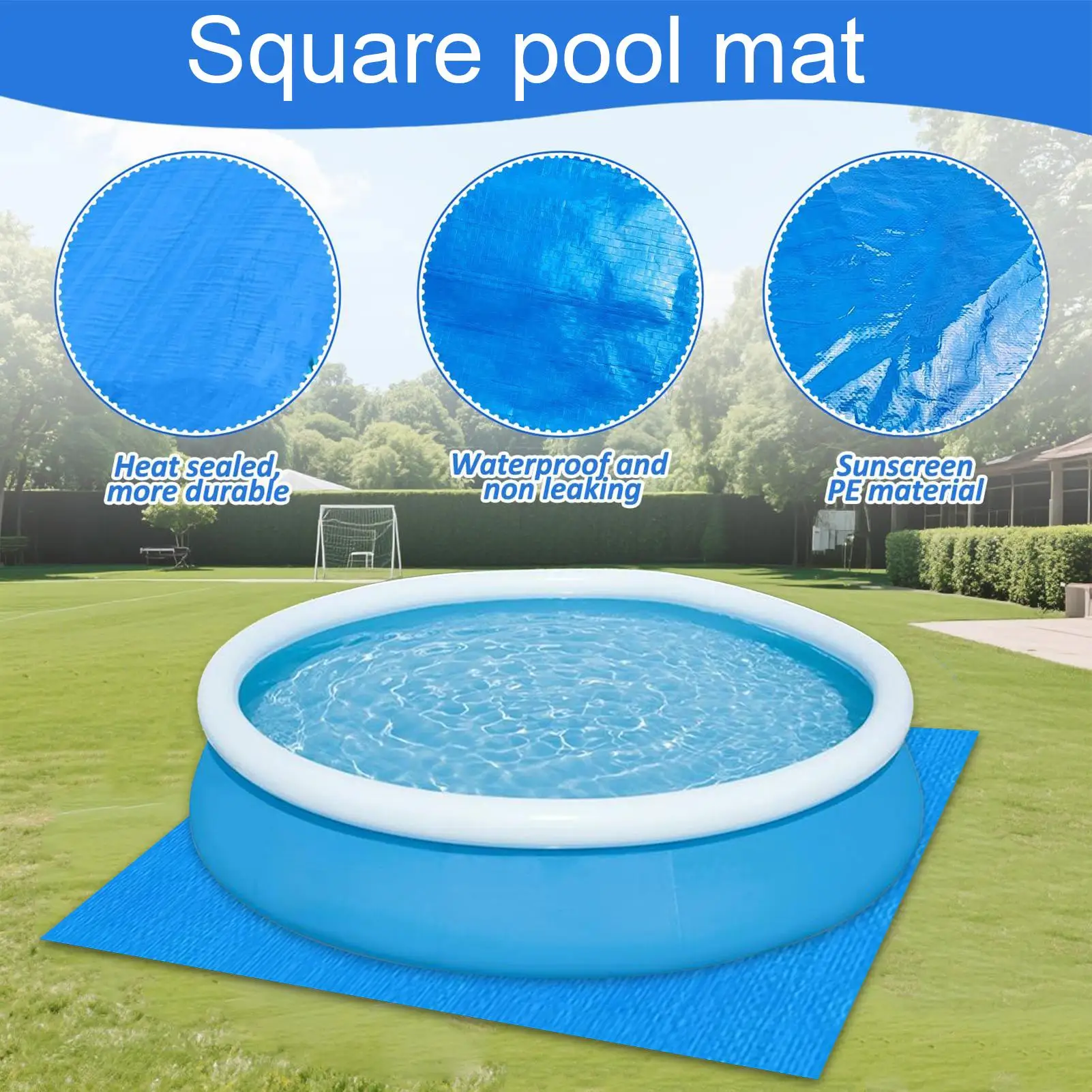 Under Pool Padding Puncture Resistant Pool Mat Swimming Pad Padding Puncture Protection Floor Protection Cushioning for Decking