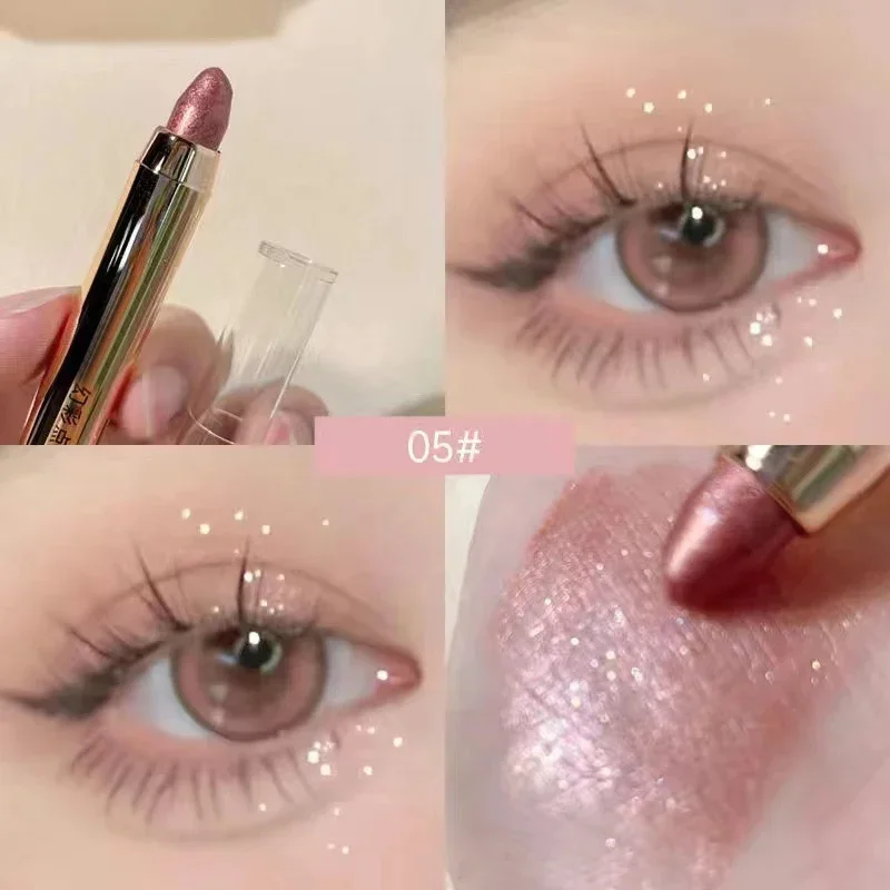 Double-headed Shimmer Eyeshadow Stick Easy Glitter Highlighter Eyeshadow Pencil Brightening Makeup Champagne Gold Eyeliner eyeshadow stick eyeshadow pencil eyeshadow pen eyeshadow eyeliner