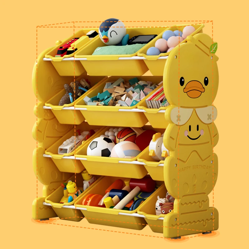 Cartoon Children's Toy Storage Rack Large Capacity Storage Racks And Racks  Multi-layer Picture Book Shelf Household Items AliExpress