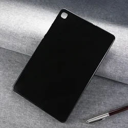 Crystal Clear TPU Silicone Protective Tablet Case for Galaxy Tab S6 Lite 10.4 (Black)