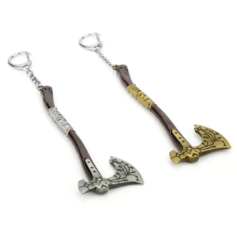 God of War Keychain 11cm Leviathan Axe Ice Kratos Metal Pendant Key Ring Chaveiro Key Chain Llaveros Game Jewelry Accessories game keychain